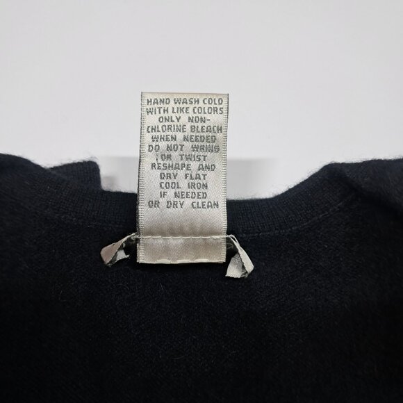 Daniel Bishop 100% Cashmere V-Neck Black Medium Sweater Shirt - Picture 7 of 10